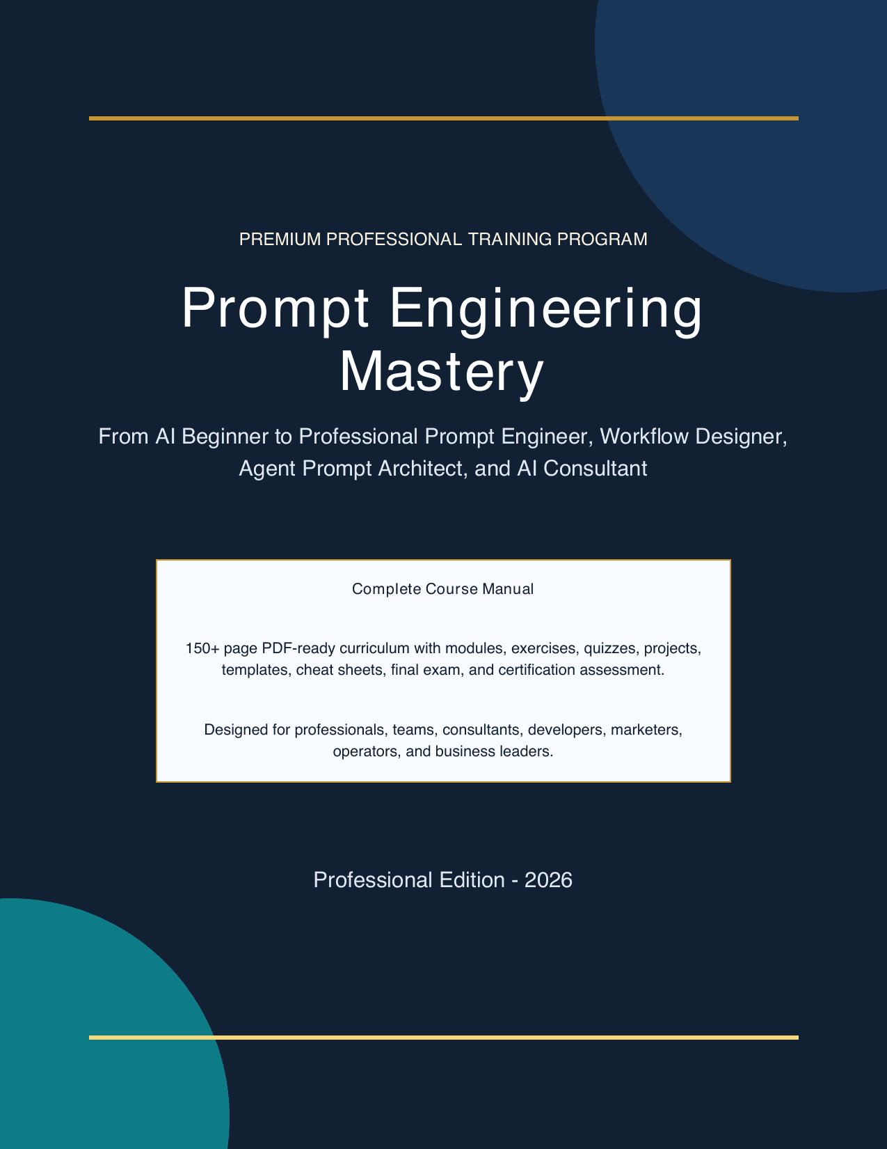Prompt Engineering Mastery — course cover