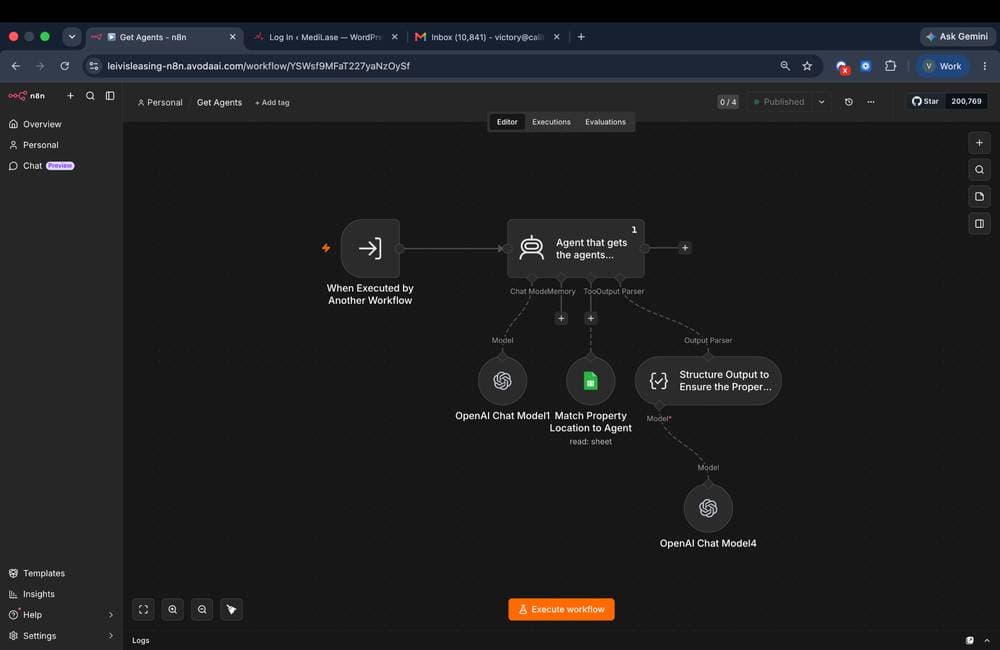 Agent-matching workflow